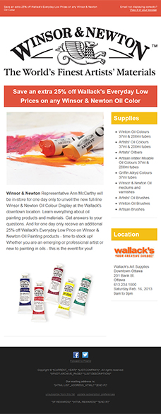 Winsor and Newton E-Newsletter Thumbnail